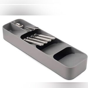 Joseph Joseph Drawer Store - Compact Cutlery Drawer Organizer, Grey